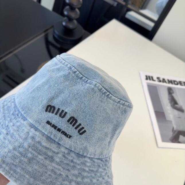 MIUMIU 26S DENIM BUCKET HAT 340425
