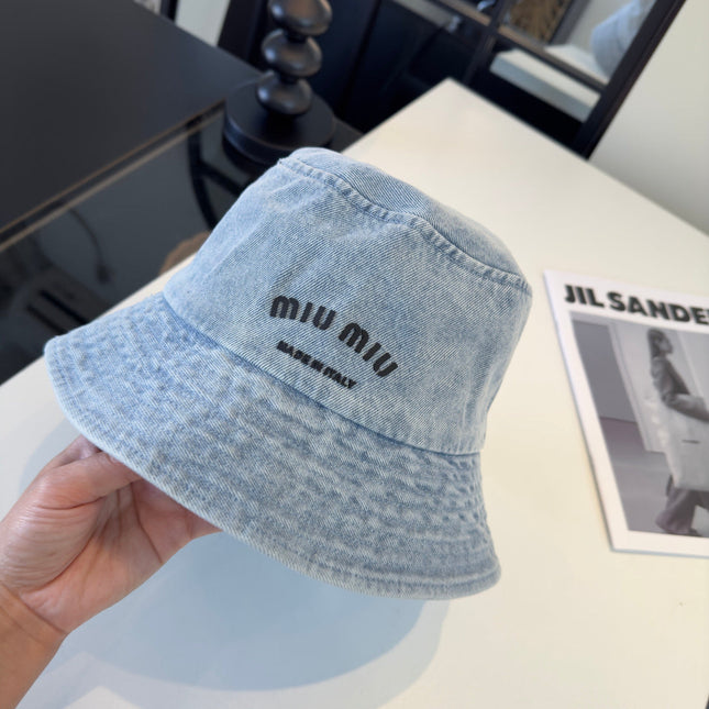 MIUMIU 26S DENIM BUCKET HAT 340425