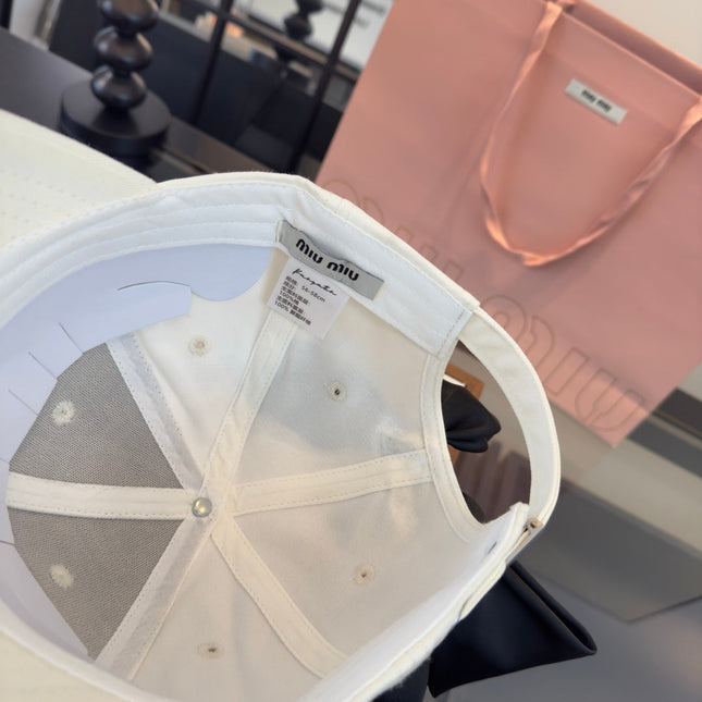 MIUMIU 26S BOW BASEBALL CAP 343531