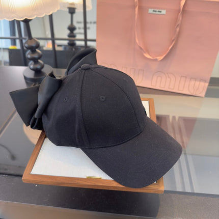 MIUMIU 26S BOW BASEBALL CAP 343532