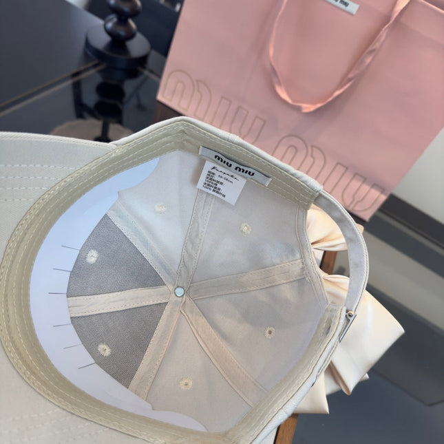 MIUMIU 26S BOW BASEBALL CAP 343533