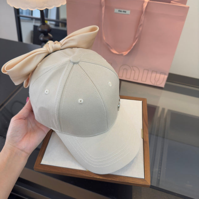 MIUMIU 26S BOW BASEBALL CAP 343533