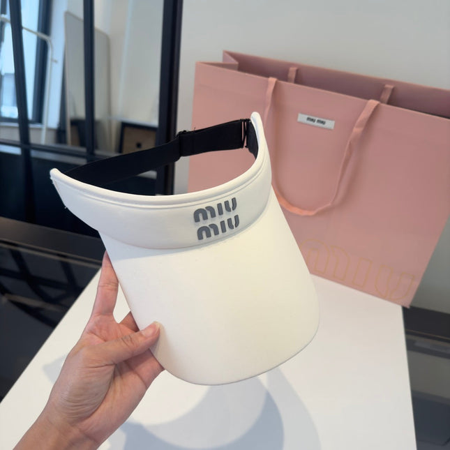 MIUMIU 26S EMBOSSED LOGO TECH VISOR 343562