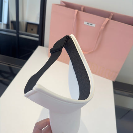 MIUMIU 26S EMBOSSED LOGO TECH VISOR 343562