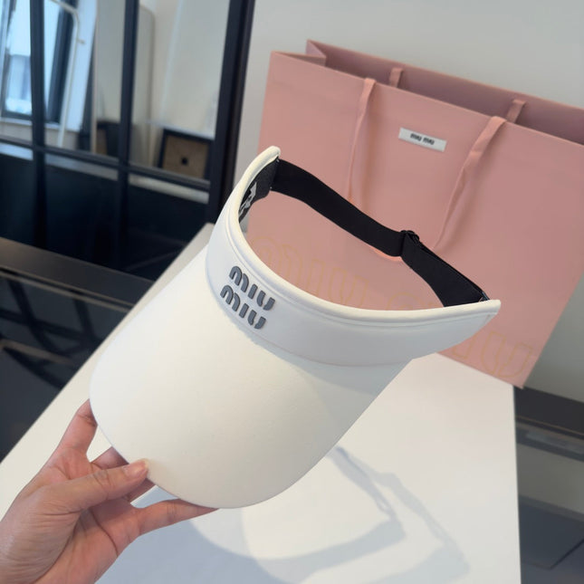 MIUMIU 26S EMBOSSED LOGO TECH VISOR 343562