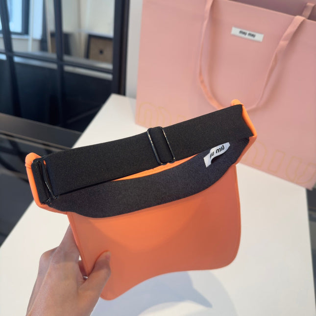MIUMIU 26S EMBOSSED LOGO TECH VISOR 343563
