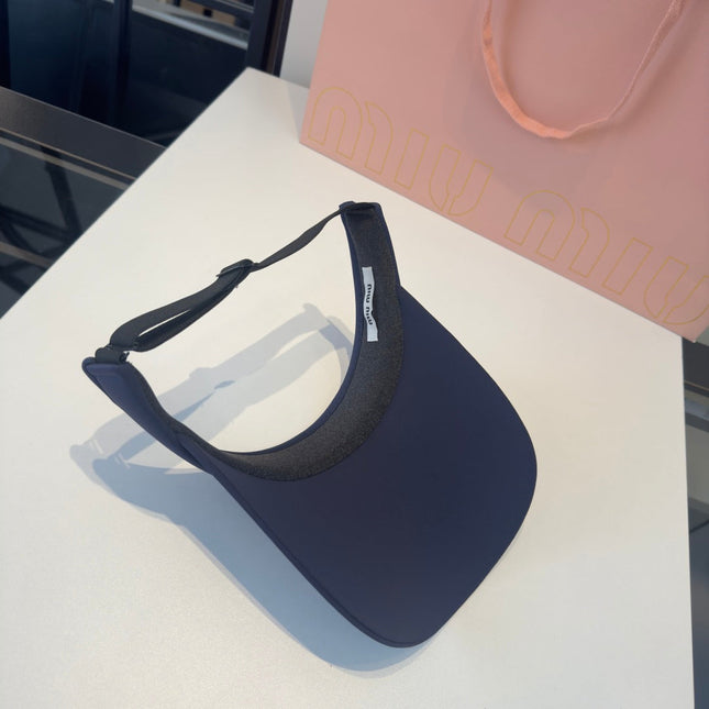 MIUMIU 26S EMBOSSED LOGO TECH VISOR 343566