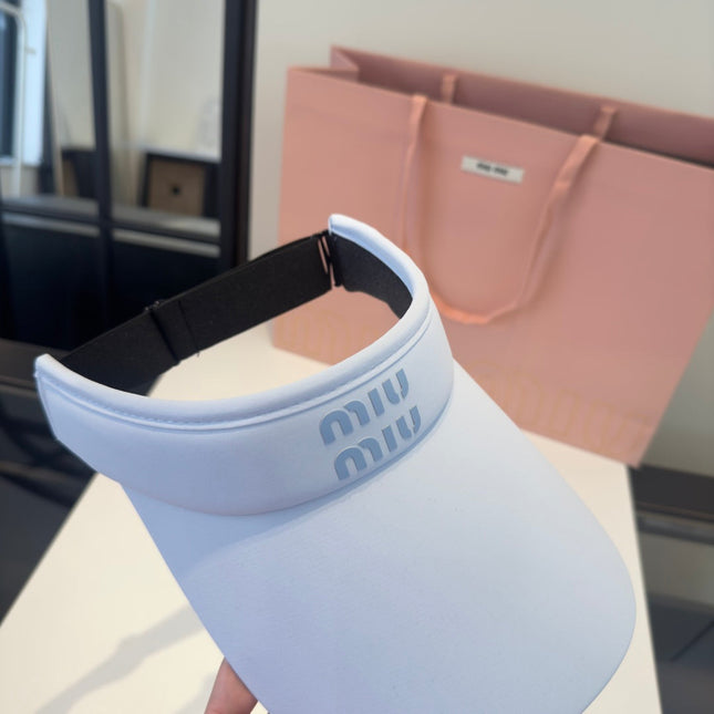 MIUMIU 26S EMBOSSED LOGO TECH VISOR 343567
