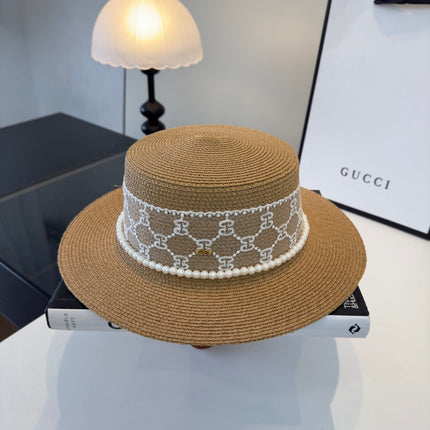 GUCCI 26S WIDE-BRIMMED STRAW HAT 258