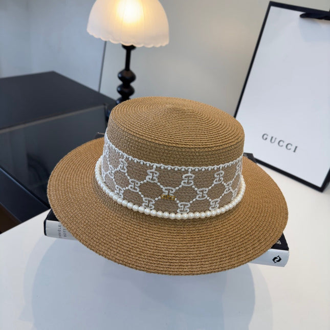 GUCCI 26S WIDE-BRIMMED STRAW HAT 258