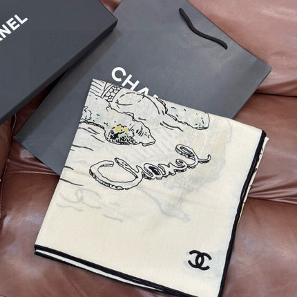 CHANEL 25S SCARF 135 IN CASHMERE 991637