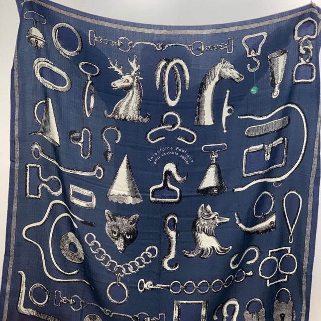 HERMES 25S SCARF 137 IN SILK CASHMERE 991690