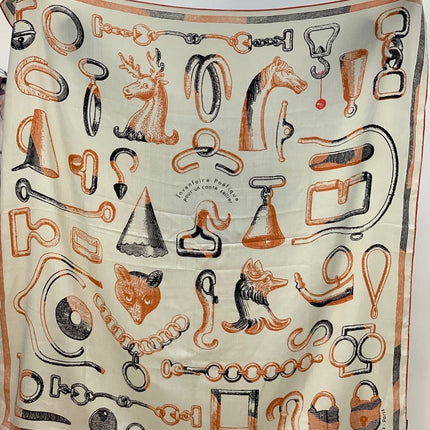 HERMES 25S SCARF 137 IN SILK CASHMERE 991692