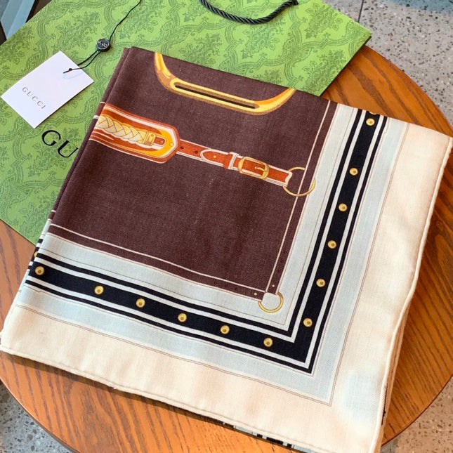 GUCCI 26S SCARF 140 IN CASHMERE AND SILK 290756