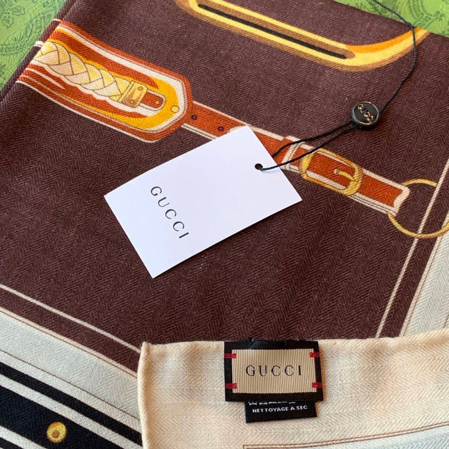 GUCCI 26S SCARF 140 IN CASHMERE AND SILK 290756