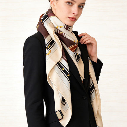 GUCCI 26S SCARF 140 IN CASHMERE AND SILK 290756
