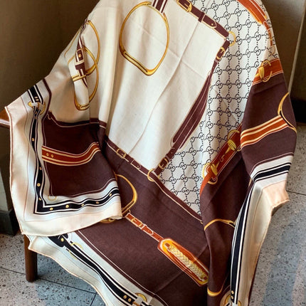 GUCCI 26S SCARF 140 IN CASHMERE AND SILK 290756