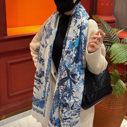 DIOR 26S SCARF 110CM IN WOOL & CASHMERE 300232