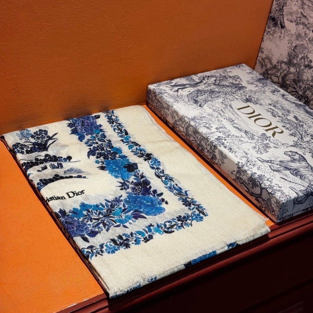 DIOR 26S SCARF 110CM IN WOOL & CASHMERE 300232