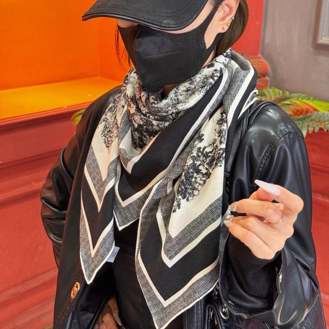 DIOR 26S SCARF 110CM IN WOOL & CASHMERE 300235