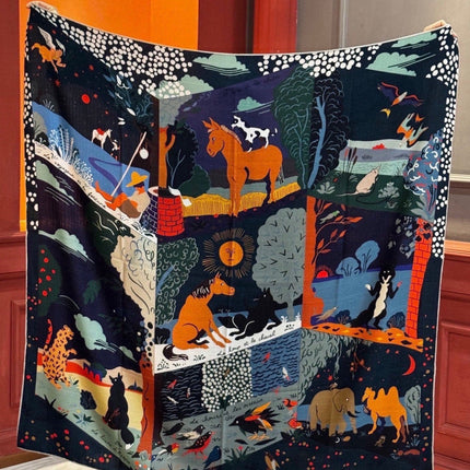 HERMES 26S SCARF 140 IN CASHMERE AND SILK 303101