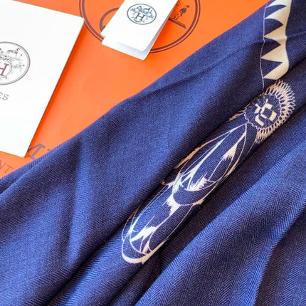 HERMES 26S SCARF 140 IN CASHMERE AND SILK 304242