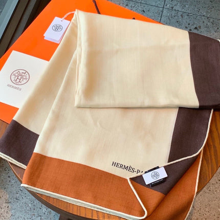 HERMES 26S SCARF 140 IN CASHMERE AND SILK 304243