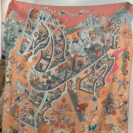 HERMES 26S SCARF 135 IN CASHMERE AND SILK 304245