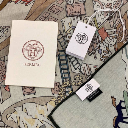 HERMES 26S SCARF 135 IN CASHMERE AND SILK 304248