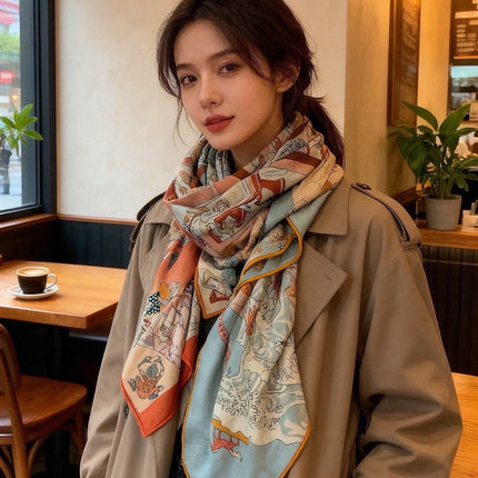 HERMES 26S SCARF 135 IN CASHMERE AND SILK 304250