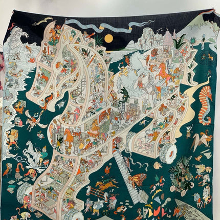 HERMES 26S SCARF 135 IN CASHMERE AND SILK 304251