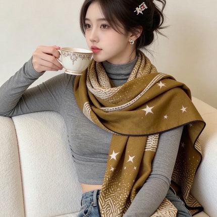 HERMES 26S SCARF 140 IN CASHMERE AND SILK 304679