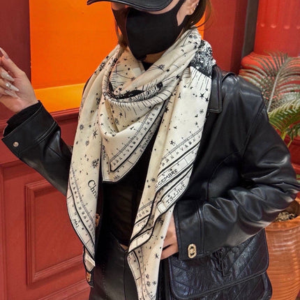 DIOR 26S SCARF 140CM IN CASHMERE SILK 304689