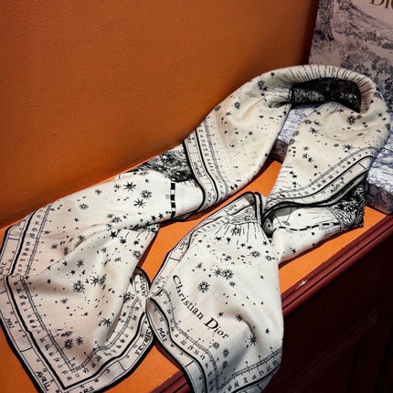 DIOR 26S SCARF 140CM IN CASHMERE SILK 304689