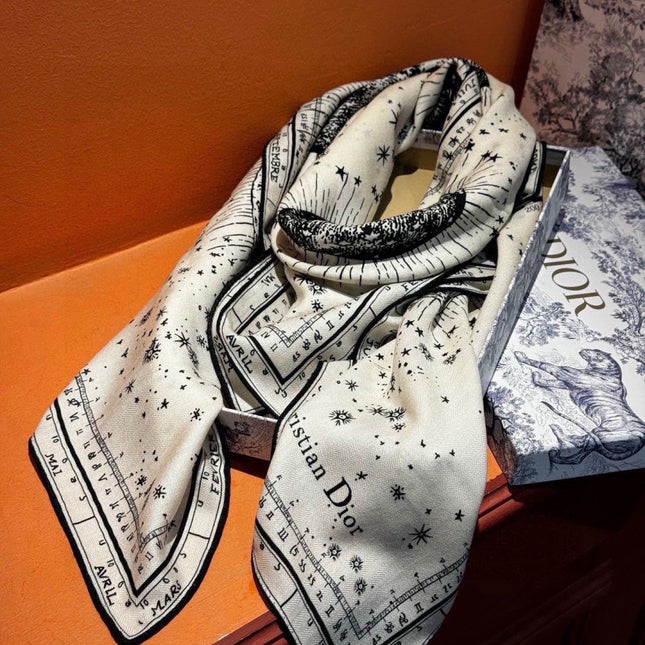 DIOR 26S SCARF 140CM IN CASHMERE SILK 304689