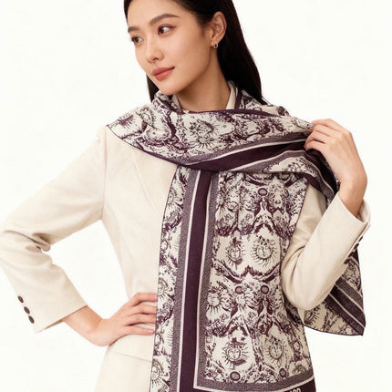 DIOR 26S SCARF 135CM IN CASHMERE SILK 304711