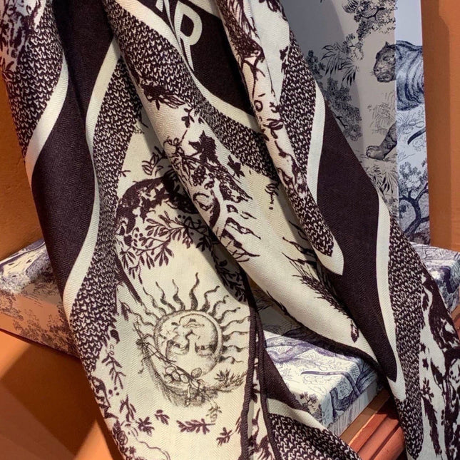 DIOR 26S SCARF 135CM IN CASHMERE SILK 304711