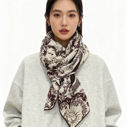 DIOR 26S SCARF 135CM IN CASHMERE SILK 304711