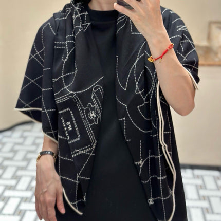 CHANEL 26S SCARF 140 IN CASHMERE AND SILK 304714