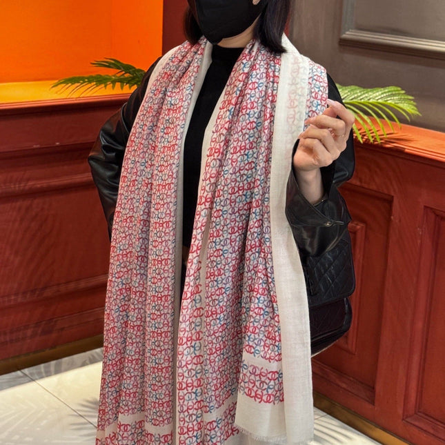 CHANEL 26S SCARF 200 IN CASHMERE AND SILK 306089