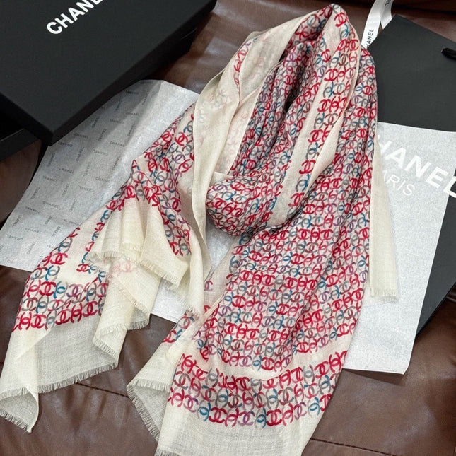 CHANEL 26S SCARF 200 IN CASHMERE AND SILK 306089