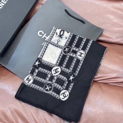 CHANEL 26S SCARF 200 IN CASHMERE AND SILK 306103
