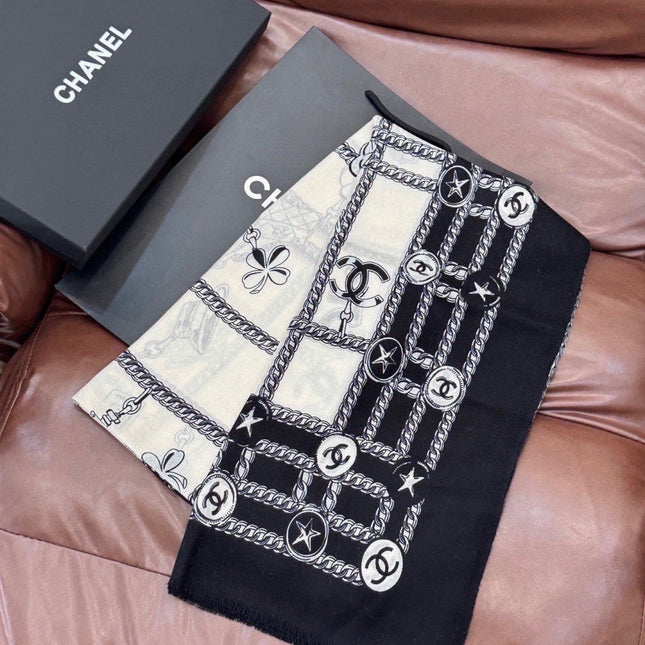 CHANEL 26S SCARF 200 IN CASHMERE AND SILK 306103