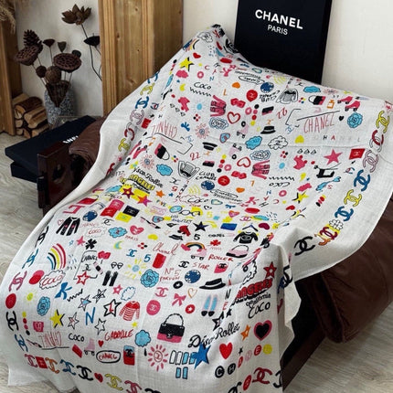CHANEL 26S SCARF 200 IN CASHMERE AND SILK 307209