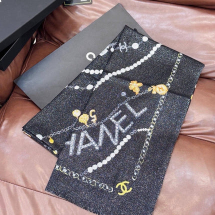 CHANEL 26S SCARF 200 IN CASHMERE AND SILK 307227