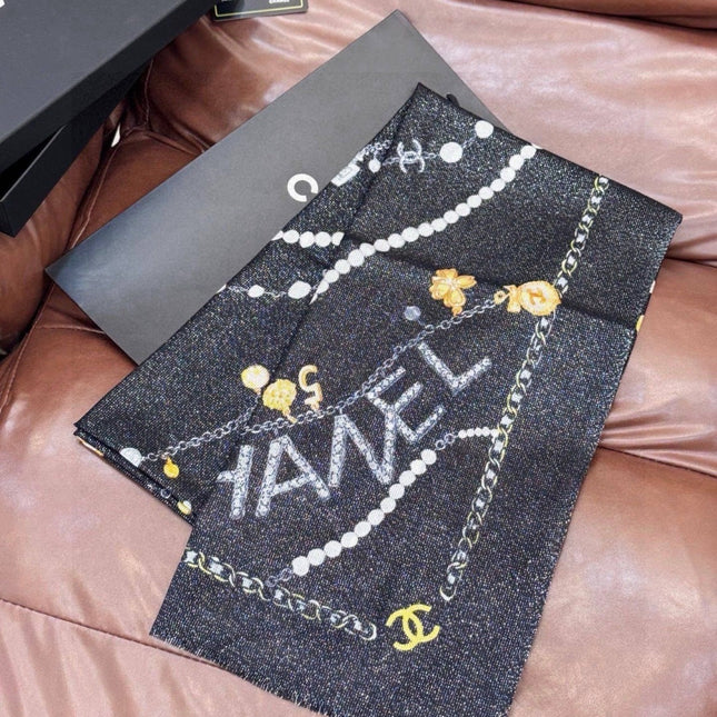 CHANEL 26S SCARF 200 IN CASHMERE AND SILK 307227