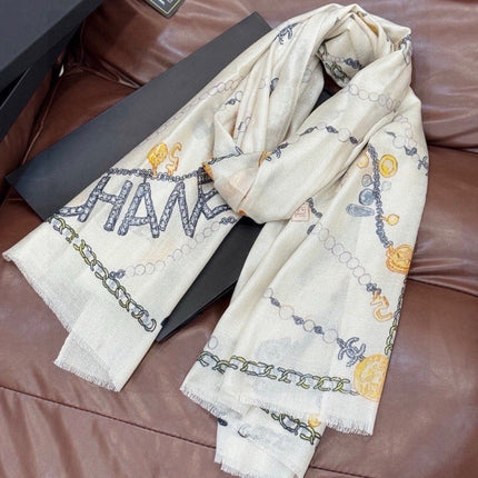 CHANEL 26S SCARF 200 IN CASHMERE AND SILK 307228