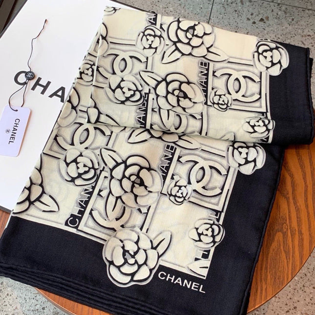 CHANEL 26S SCARF 140 IN CASHMERE AND SILK 309374