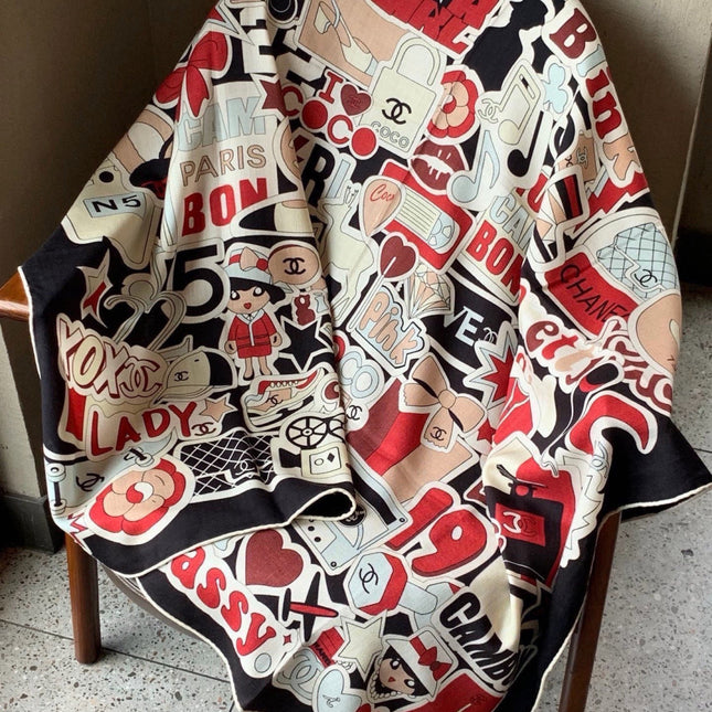 CHANEL 26S SCARF 135 IN CASHMERE AND SILK 309866