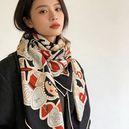 CHANEL 26S SCARF 135 IN CASHMERE AND SILK 309866